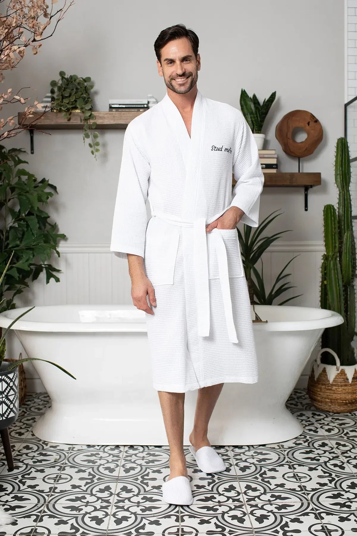 Waffle Bathrobe for Men