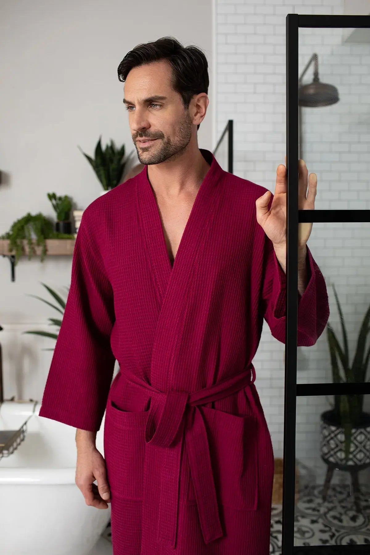 Waffle Bathrobe for Men
