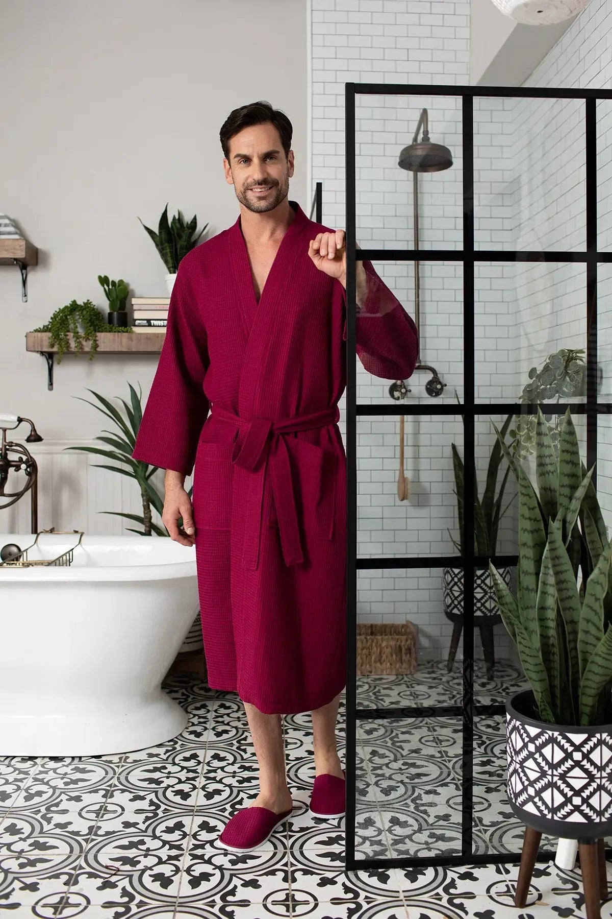 Waffle Bathrobe for Men