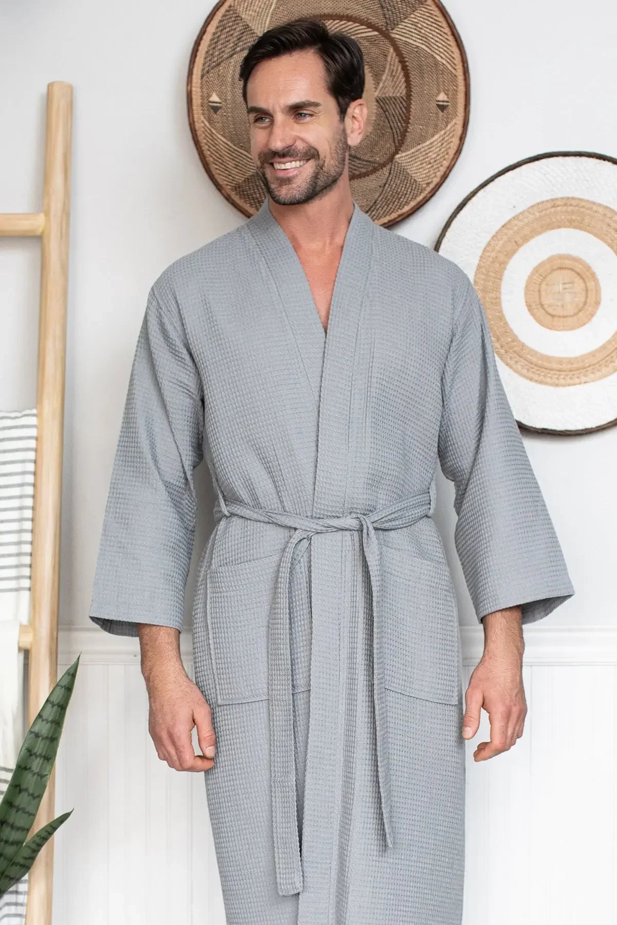 Waffle Bathrobe for Men
