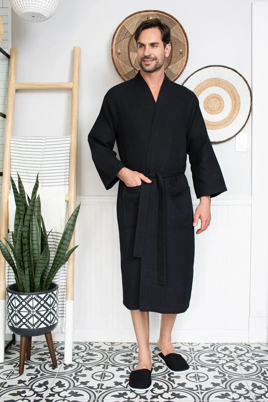 Waffle Bathrobe for Men