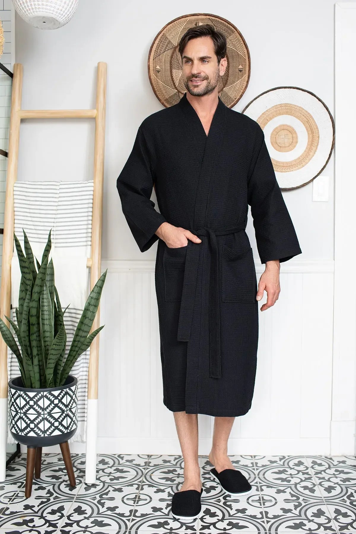 Waffle Bathrobe for Men