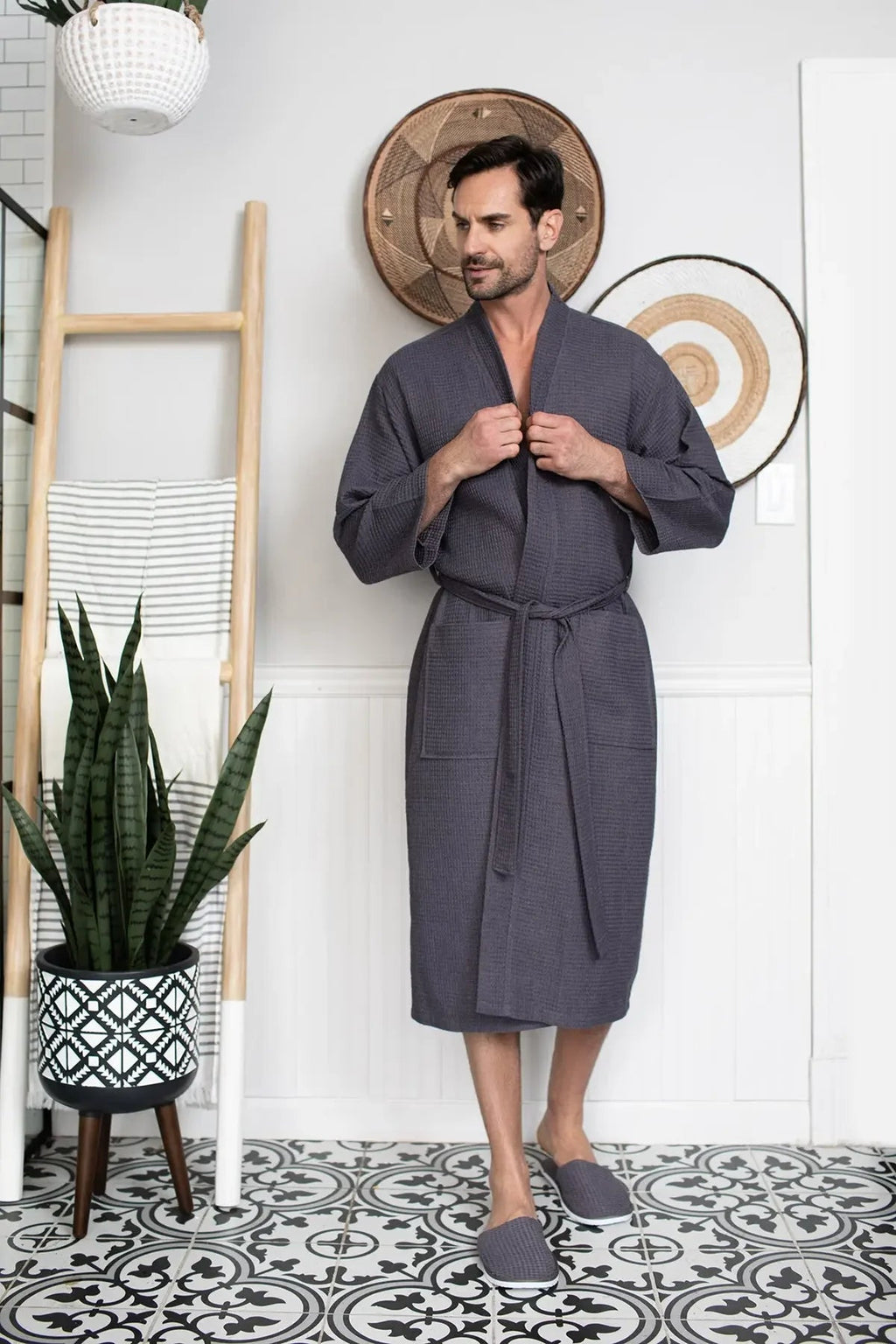 Waffle Bathrobe for Men