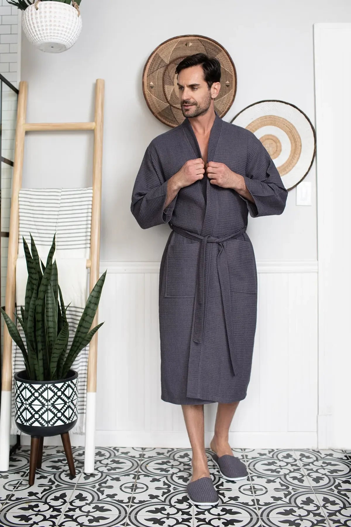 Waffle Bathrobe for Men