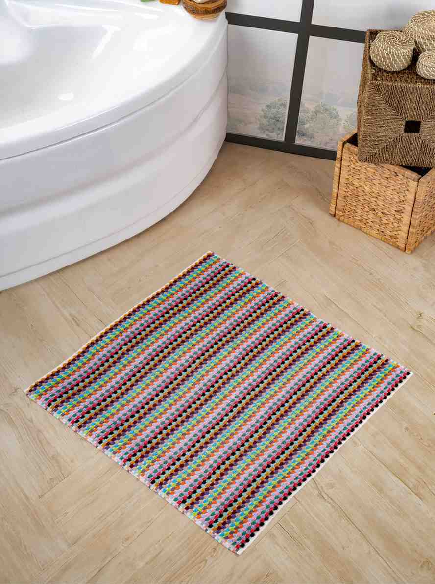 Turkish Cotton Pom Pom Bath Mat