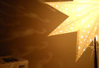 Modern Retro Led Table Lamp Desk Light Paper Star Wood Lamp Nordic Design Minimalist Bedside Living Room Bedroom Decor  Cute Study Lamps for Bedroom Décor