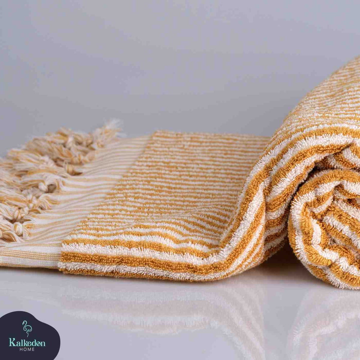 100% Organic Cotton Striped Bath Towel