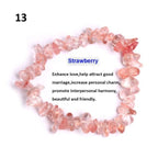 Natural Lucky Stone Beads Bracelet Multiple Colors Bracelets Beautiful Crystal Bracelets Natural Gemstone Crystal Stretch Bracelets Distance Energy Bracelet For Women Girls