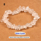 Natural Lucky Stone Beads Bracelet Multiple Colors Bracelets Beautiful Crystal Bracelets Natural Gemstone Crystal Stretch Bracelets Distance Energy Bracelet For Women Girls