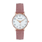 New Women Watch Fashion Casual Leather Belt Watches Simple Small Dial Quartz Dress Wristwatch Quartz Analog Wrist Watches For Women With Second Hand Luminous Hands Women Leather Watch