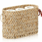 ELINZINE Toilet Paper Storage Holder for 6 Mega Rolls Bathroom Basket Buttermilk