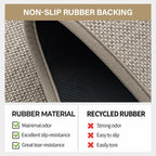 GRANNY SAYS Non-Slip Rubber Door Mat 17x47in Khaki Low Profile Runner
