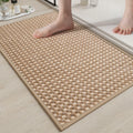 YDKGL Non Slip Bath Mat Braided Rubber Backing Brown 24x35 Washable