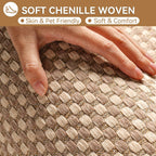 YDKGL Non Slip Bath Mat Braided Rubber Backing Brown 24x35 Washable