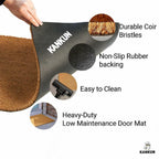 KANKUN Coco Coir Door Mat Heavy Duty Backing Welcome 17x30 Halloween3