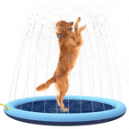 Swimming Pool Pet Sprinkler Pad Inflatable Water Spray Mat Tub Summer Play Cooling Mat Dog Bathtub Dog Cooling Mat Pet Bed Sprinkler Pad for Dogs & Kids PVC Splash Pad for Kids Age Water Toys for Summer Outdoor