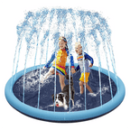 Swimming Pool Pet Sprinkler Pad Inflatable Water Spray Mat Tub Summer Play Cooling Mat Dog Bathtub Dog Cooling Mat Pet Bed Sprinkler Pad for Dogs & Kids PVC Splash Pad for Kids Age Water Toys for Summer Outdoor