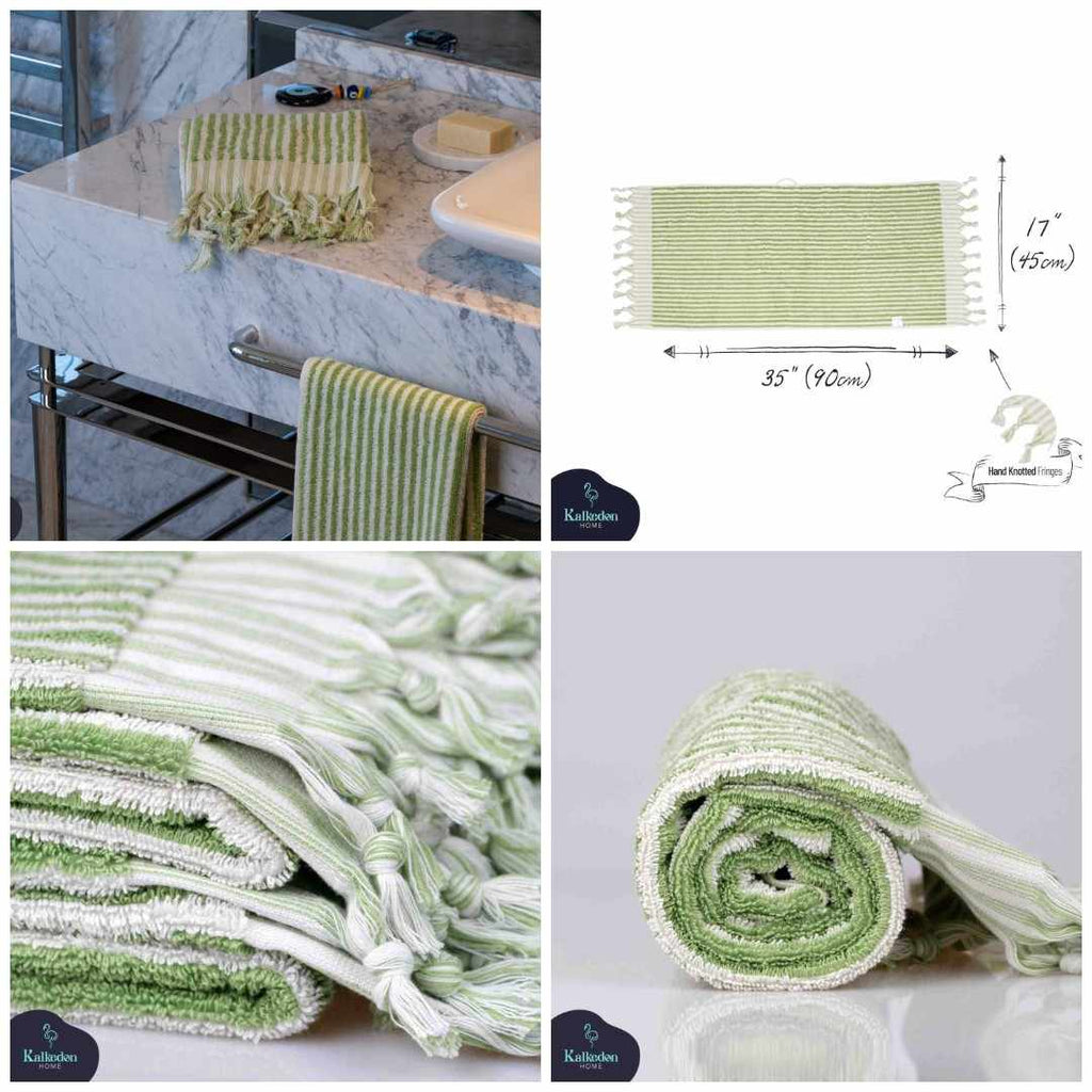 Striped Hand Towel for Bath & Kitchen