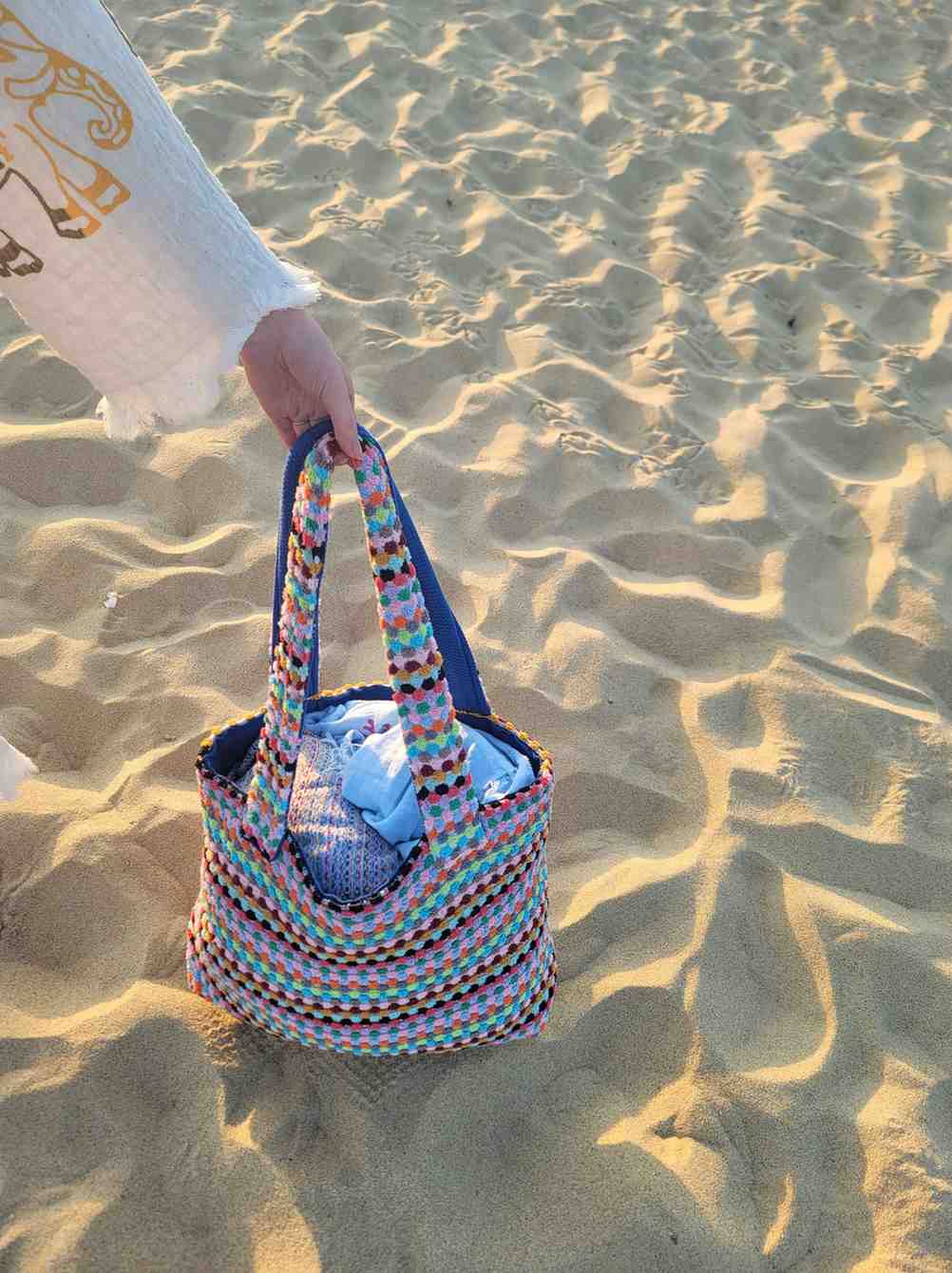 Pom Pom Turkish Cotton Tote Bag