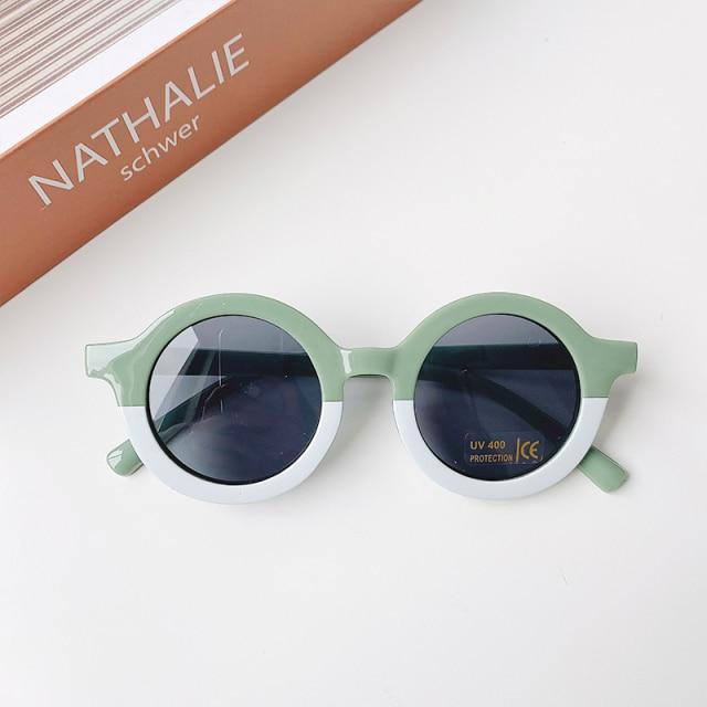 Popular Sunglasses For Children Boy/Girl New Elegant Leopard Double Color Cartoon Bear Shapes New Round Shape Sunglasses For Kids As Well As For Women And Men