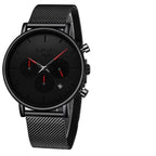 Men's Elegant Waterproof  Watch With Chronometers And Color Hands Unique Design Excellent Look
