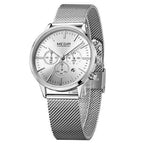 Multifunctional Black Luxury Women Watch Fashion Quartz Business Style Stainless Steel Strap Wrist Watch