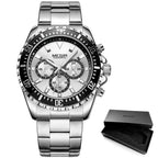 Multifunctional Men's Quartz Watches Modern Stainless Steel Design Waterproof And Scratch Resistant Wrist Watches
