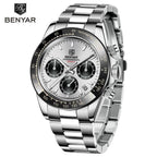 Luxury Men Watches Scratch Resistant Full Stainless Steel Strap Waterproof Sport Quartz Watch Men Fashion Date Clock Chronograph