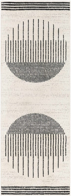 Angus Abstract Black and White Area Rug