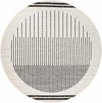 Angus Abstract Black and White Area Rug