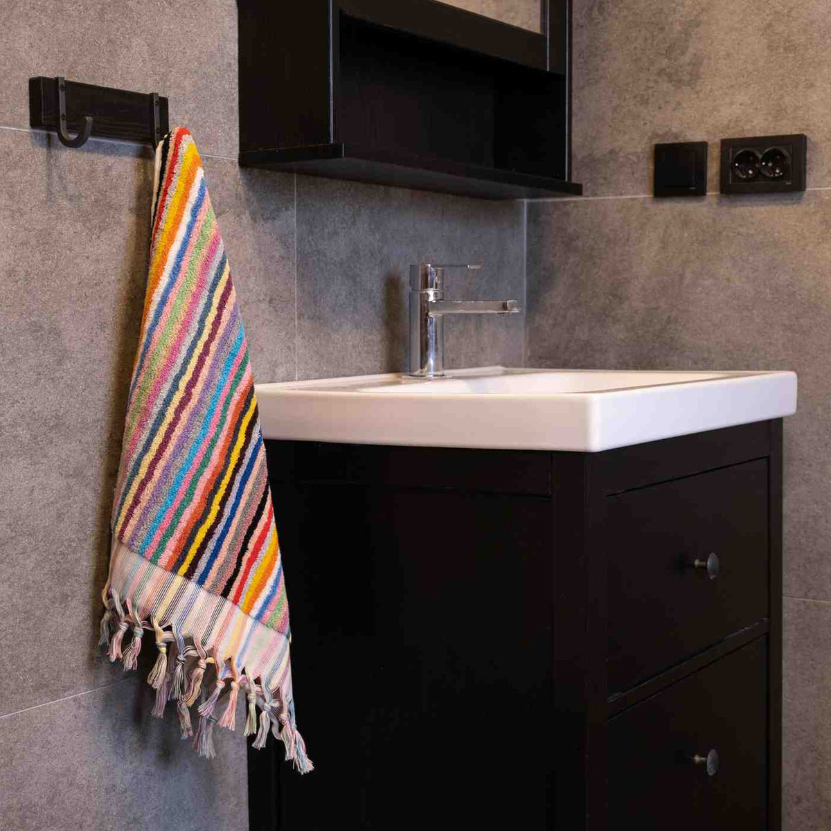 Striped Hand Towel for Bath & Kitchen