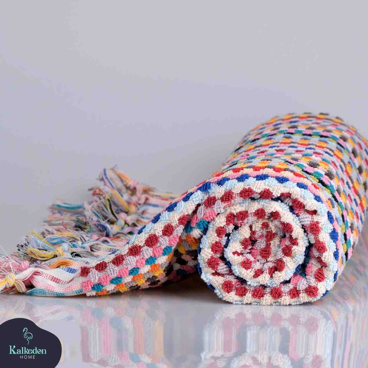Turkish Cotton Pom Pom Bath Towel