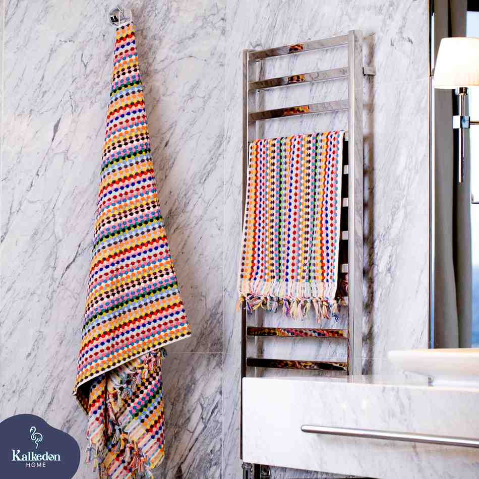 Turkish Cotton Pom Pom Bath Towel