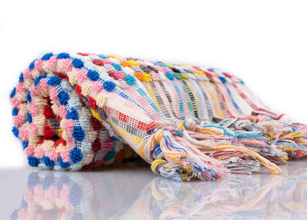 Turkish Cotton Pom Pom Hand Towel