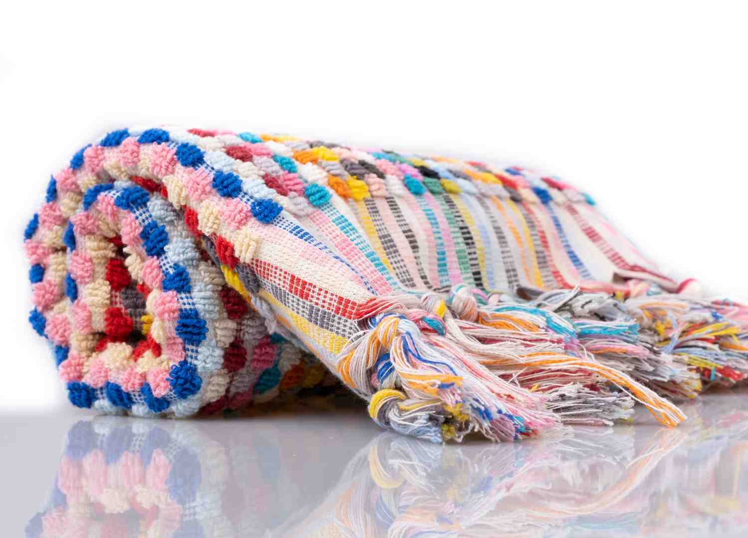Turkish Cotton Pom Pom Hand Towel