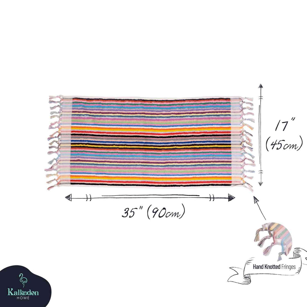 Striped Hand Towel for Bath & Kitchen
