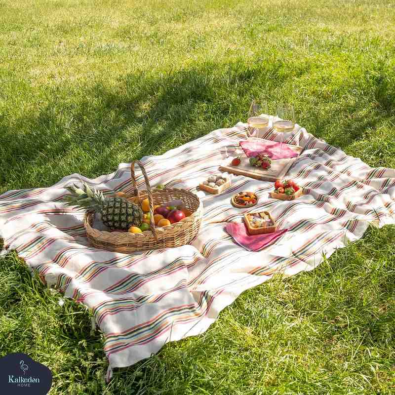 Rainbow Turkish Cotton Blanket