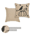 Raven & Pumpkin Gothic Fall Throw Pillow