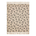 Midnight Harvest Pumpkin & Raven Woven Throw Blanket – 50" x 60" Cozy Fall Accent