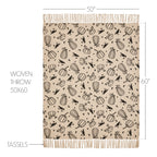 Midnight Harvest Pumpkin & Raven Woven Throw Blanket – 50" x 60" Cozy Fall Accent