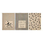Midnight Harvest Pumpkin & Raven Kitchen Towel Collection | Set of 3 Cotton Towels