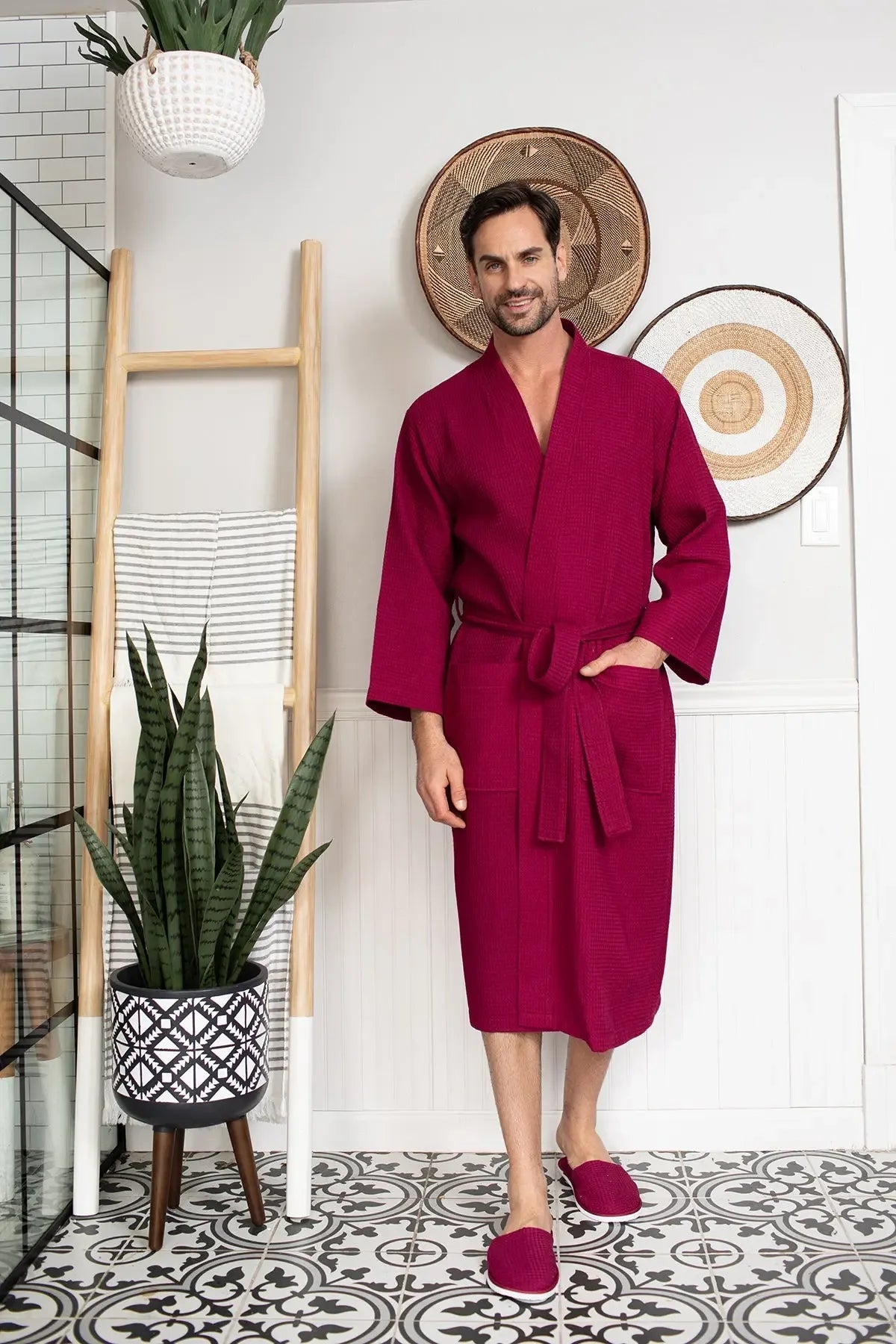 Waffle Bathrobe for Men