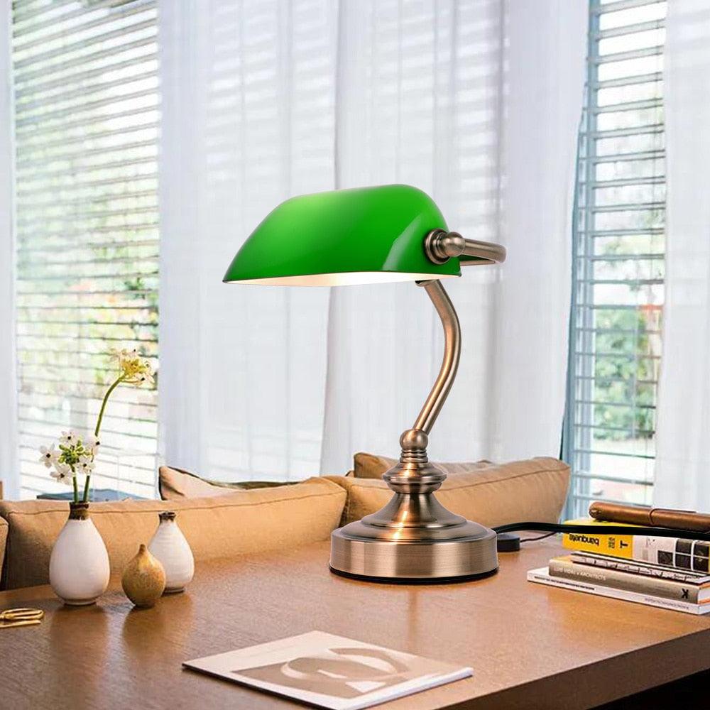Retro Vintage European Banker's LED Desk Lamp