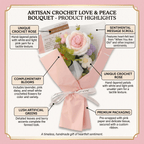 Rose Crochet Bouquet Lovely, Lasting Gift for Any Occasion