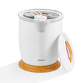 Bathroom Towel Warmer Bucket with Fragrance Holder and Auto Shut-White Bathroom Home Gym