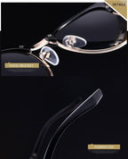 Semi Rimless Frame Driving Sunglasses Men Black Business Design Sun Glasses Stylish Cool Polarized Sunglasses For Men  Retro Frame New Driving Sunglasses Outdoor Round Shaped Elegant Shades  Comfortable Eyewear