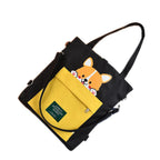 Cute Doggy Tote Bag – Canvas Crossbody Bag for Dog Lovers