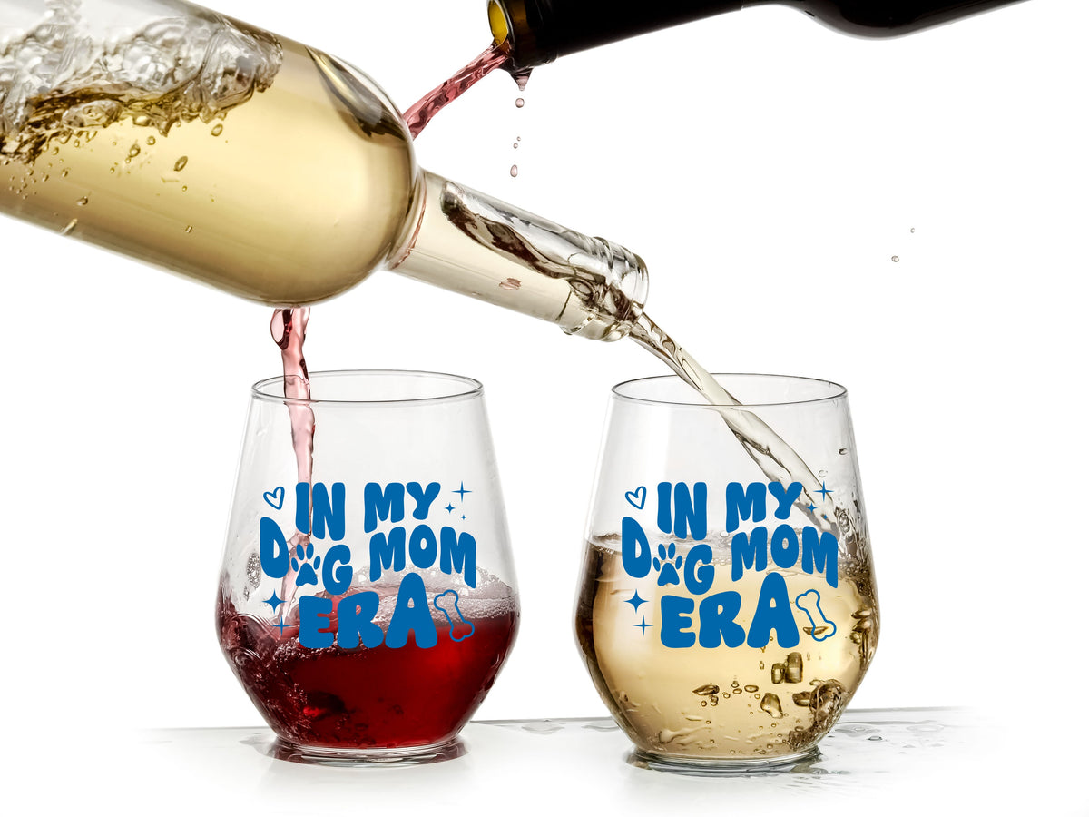 In My Dog Mom Era 15 oz. Wine Glass