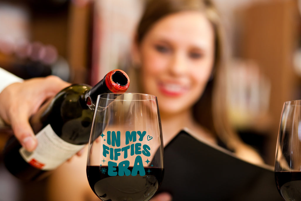 In My Fifties Era 15 oz. Wine Glass