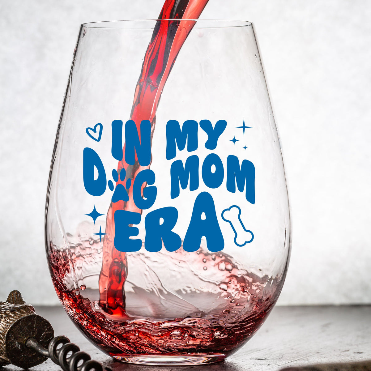 In My Dog Mom Era 15 oz. Wine Glass